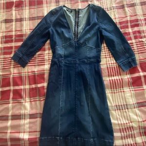 Bebe denim long sleeve dress